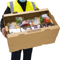 cardboard delivery tray stacked product - Small