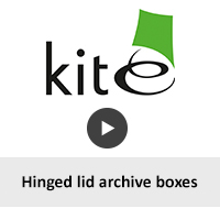 Hinged lid archive boxes